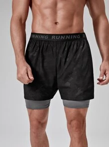 Gym Rark Men Sports Shorts Olahraga - Hitam - View 4