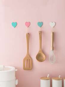 1 cái móc treo tường có hình trái tim màu ngẫu nhiên - Nhiều màu - Xem 2