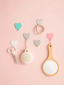 1 cái móc treo tường có hình trái tim màu ngẫu nhiên - Nhiều màu - Xem 4