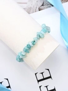 1pc Random Stone Beaded Bracelet - Blue - View 2