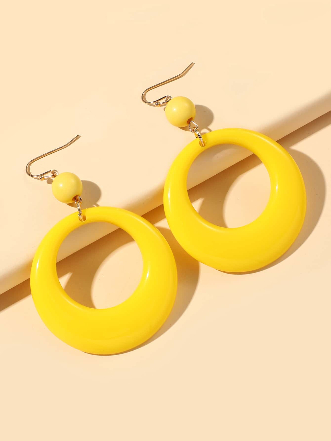Circle Decor Drop Earrings
