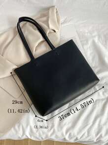 Lightweight,Business Casual Minimalist Shoulder Tote Bag For Teen Girls Women College Students,Rookies & White-collar Workers Perfect for Office,College,Work ,Business,Commute,Outdoors, Travel, Outings - Black - View 5