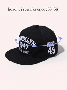 Letter Embroidery Baseball Cap - Black - View 4