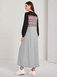 Mulvari Geo Print Sweatshirt Dress - Multicolor - View 2