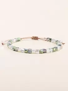 1 chiếc vòng tay pha lê vuông nhiều màu dành cho nữ, thích hợp để đeo hàng ngày - Nhiều màu - Xem 1