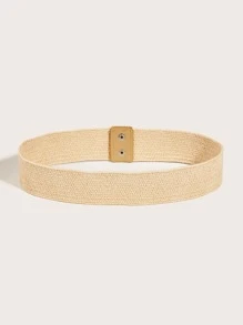 Thắt lưng rơm tối giản - Màu be - Xem 2