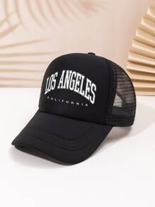 Men Letter Graphic Trucker Hat Street - Black - View 1
