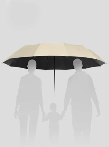 原始便攜式旅行傘，防雨傘、防風雨傘、強力緊湊型防風雨傘、完美的汽車傘、背包傘和旅行傘 - 杏色 - 查看 3