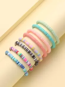 8入組彩色串珠手環 - 彩色 - 查看 1