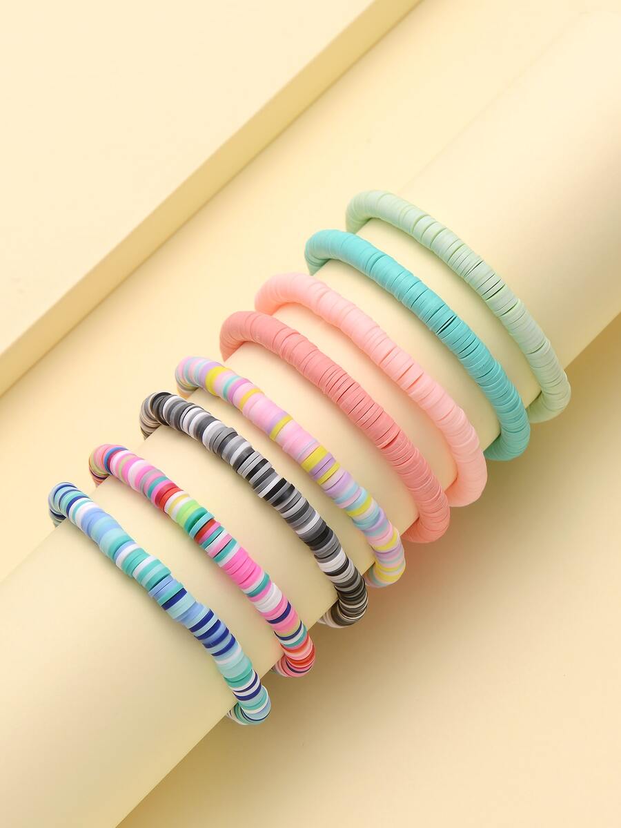 8入組彩色串珠手環 - 彩色 - 查看 1