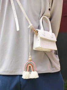 1pc Rainbow Design Car Rearview Mirror Hanging Ornament