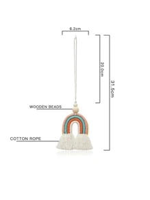 1pc Rainbow Design Car Rearview Mirror Hanging Ornament