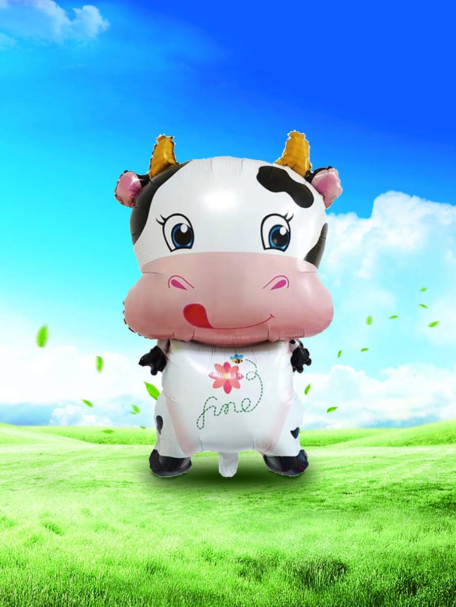 1入組奶牛形狀小氣球