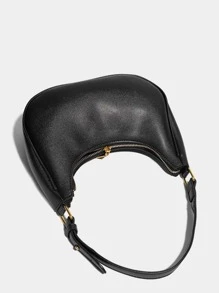 女士单肩包，简约百搭腋下包，纯色包，流浪包时尚新月单肩包，时尚腋下流浪包，女士休闲手提包和钱包，极简主义风格女包