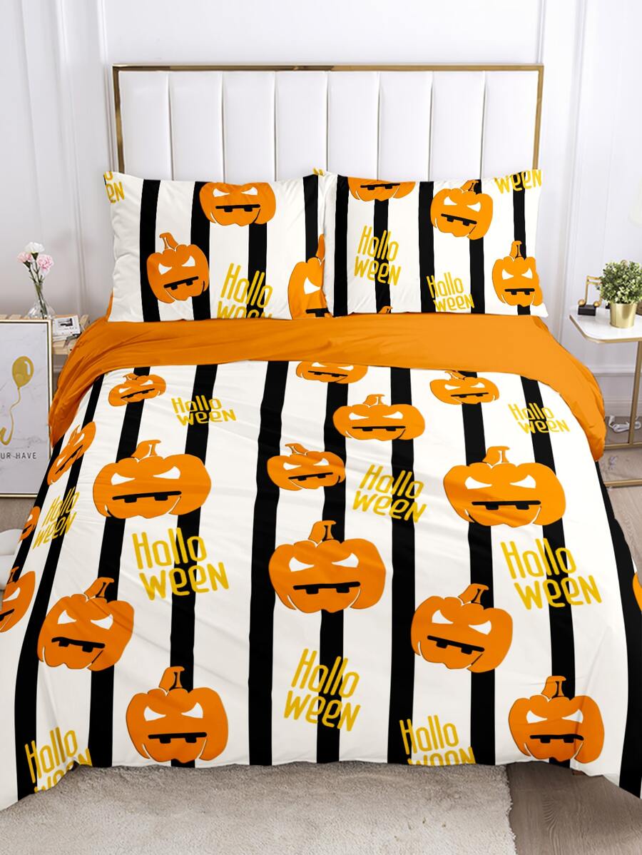 Set colcha sin relleno con patrón de Halloween - Multicolor - Ver 1