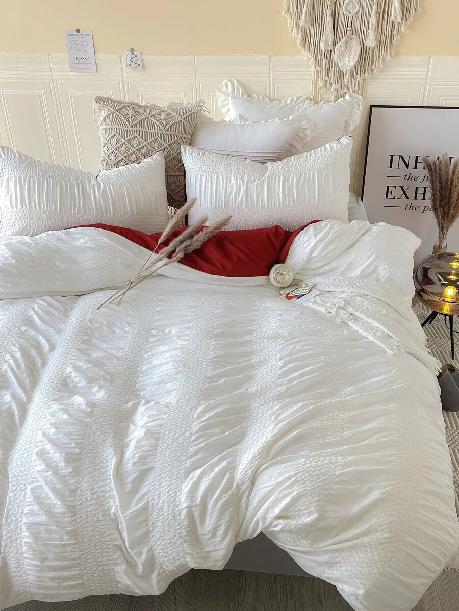 Seersucker Duvet Cover Set Without Filler