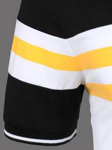 Manfinity Homme 男士條紋印花撞色POLO衫 - 彩色 - 查看 4