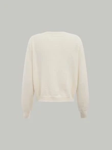 SHEIN MOD Bow Front Ruffle Trim Cardigan - Beige - View 5