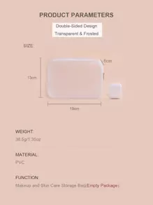 1 pieza Bolsa de tocador transparente, bolsa de maquillaje de viaje portátil con cremallera, bolsa organizadora transparente aprobada por TSA, bolsa de cosméticos de PVC, bolsa de almacenamiento de maquillaje, bolsa para brochas de maquillaje, organizador de artículos de tocador de viaje, regalos de artículos esenciales transparentes, accesorios con cremallera, bolsas de uñas, bolsa de maquillaje, organizador, almacenamiento, organizador de maquillaje, bolsas de maquillaje, organizador de maquillaje, bolsa de tocador, organizador de escritorio, bolsa de cosméticos, bolsa de maquillaje, bolsa de maquillaje, bolsa, tocador, bolsas de maquillaje, bolsa de maquillaje pequeña, bolsa de maquillaje, bolsa de cosméticos, gran capacidad, bolsa de maquillaje grande, regalos para mujeres, regalos de Navidad, ideas de regalo para mujeres - Blanco - Ver 4