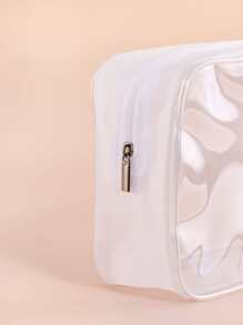 1 pieza Bolsa de tocador transparente, bolsa de maquillaje de viaje portátil con cremallera, bolsa organizadora transparente aprobada por TSA, bolsa de cosméticos de PVC, bolsa de almacenamiento de maquillaje, bolsa para brochas de maquillaje, organizador de artículos de tocador de viaje, regalos de artículos esenciales transparentes, accesorios con cremallera, bolsas de uñas, bolsa de maquillaje, organizador, almacenamiento, organizador de maquillaje, bolsas de maquillaje, organizador de maquillaje, bolsa de tocador, organizador de escritorio, bolsa de cosméticos, bolsa de maquillaje, bolsa de maquillaje, bolsa, tocador, bolsas de maquillaje, bolsa de maquillaje pequeña, bolsa de maquillaje, bolsa de cosméticos, gran capacidad, bolsa de maquillaje grande, regalos para mujeres, regalos de Navidad, ideas de regalo para mujeres - Blanco - Ver 7