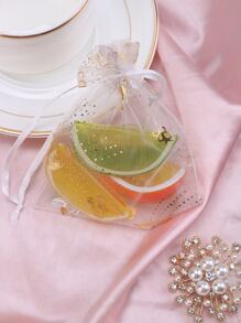 10pcs Metallic Butterfly Pattern Gift Bag, Drawstring Small Gift Storage Pouch, For Party - Multicolor - View 4