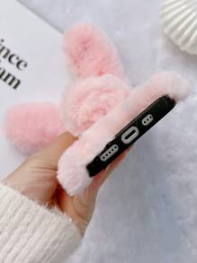 Fluffy Rabbit Design Phone Case - Pink - View 4