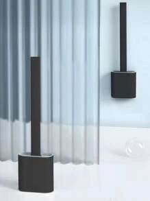 1 件硅胶马桶清洁刷浴室装饰 - 黑色 - 查看 5