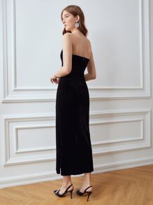 MOTF PREMIUM VELVET RHINESTONE FORMAL DRESS