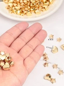 50入組心和星形DIY釘珠