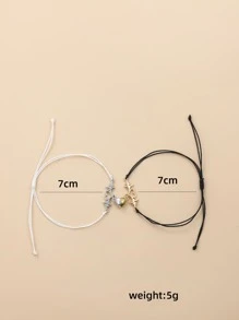 2 piezas Pulsera magnética con diseño de latido del corazón en pareja, para San Valentín, mamá, madre, Día de la Madre, regalo