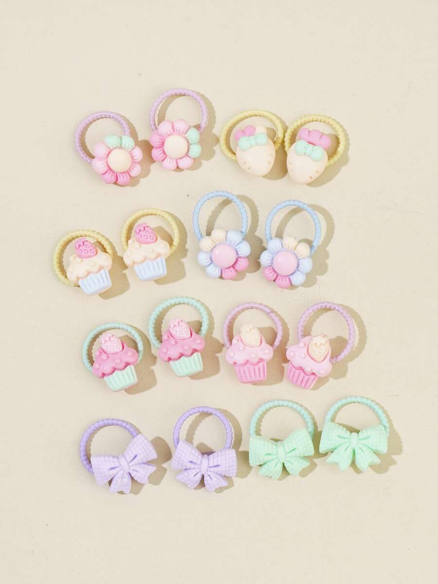 8 piezas Goma de pelo para mascotas al azar - Multicolor - Ver 1