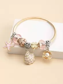 Pulsera accesorio concha & estrella de mar - Multicolor - Ver 1