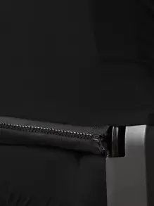 1pc Milk Silk E-Sports Chair Cover, Solid Color High Elasticity Anti-Dirty Anti-Scratch Office Boss Gaming Chair Dust Cover - Black - View 5