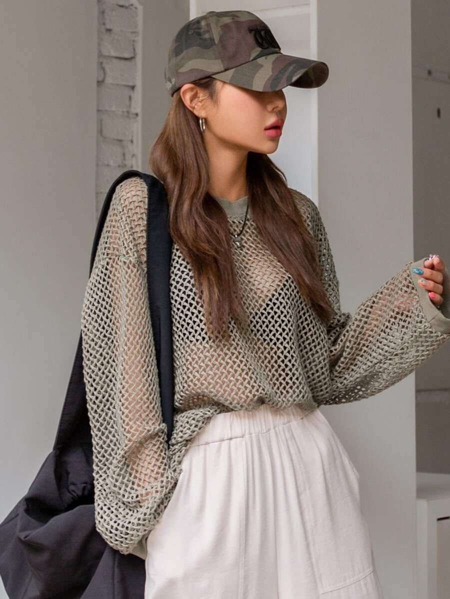 DAZY Áo nữ cắt màu trơn Gợi cảm - màu xanh lá - Xem 1