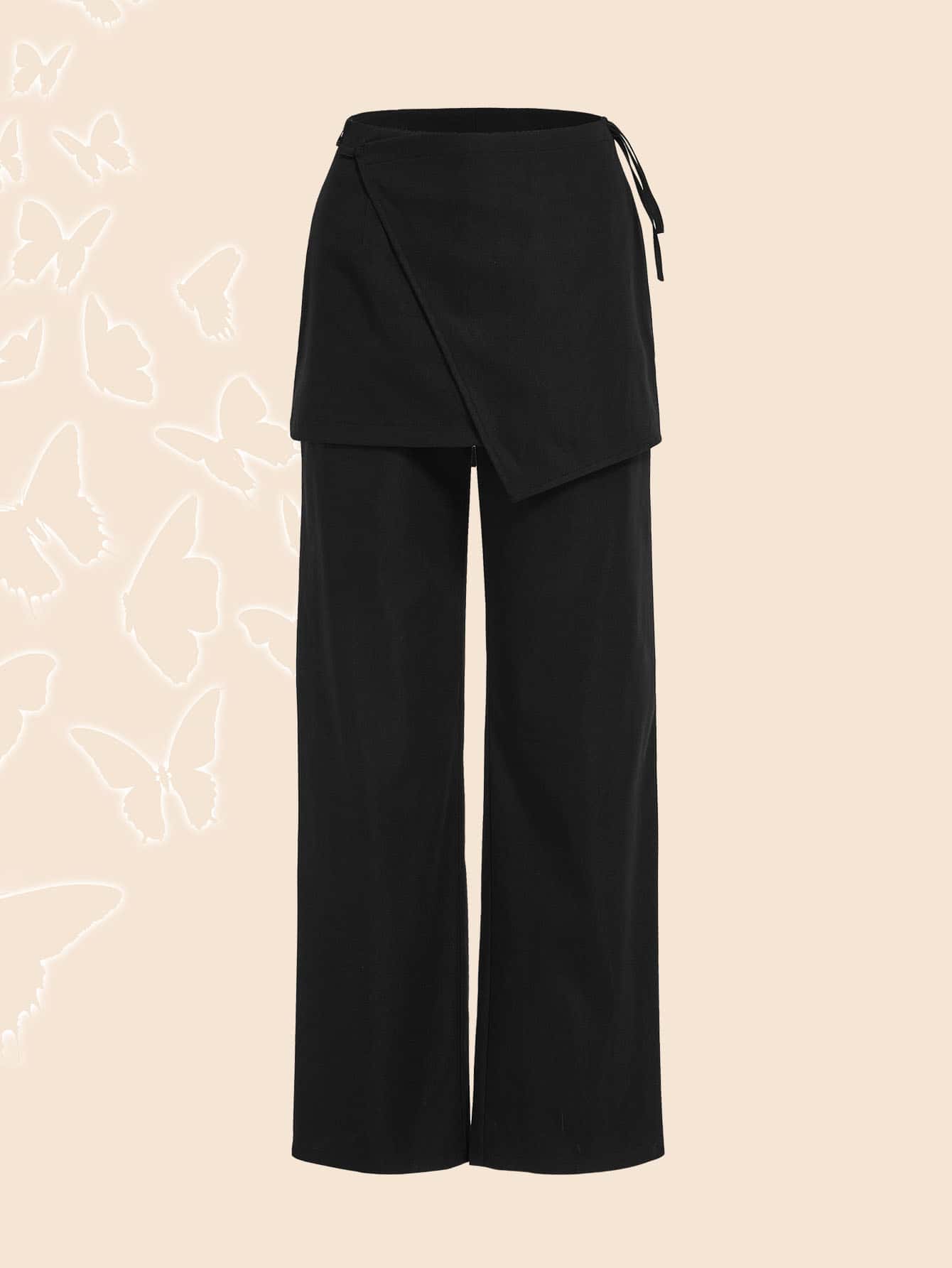 SHEIN ICON Gorpcore High Waist Knot Side Straight Leg Pants