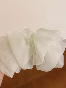 蝴蝶結裝飾髮夾 - 白色 - 查看 3