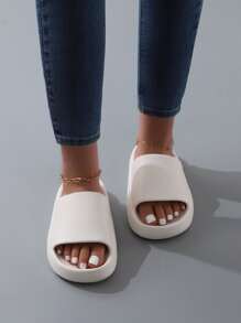 Elegantes chanclas unisex para interior y exterior, playa y baño, con suela gruesa antideslizante y de diseño minimalista colorido