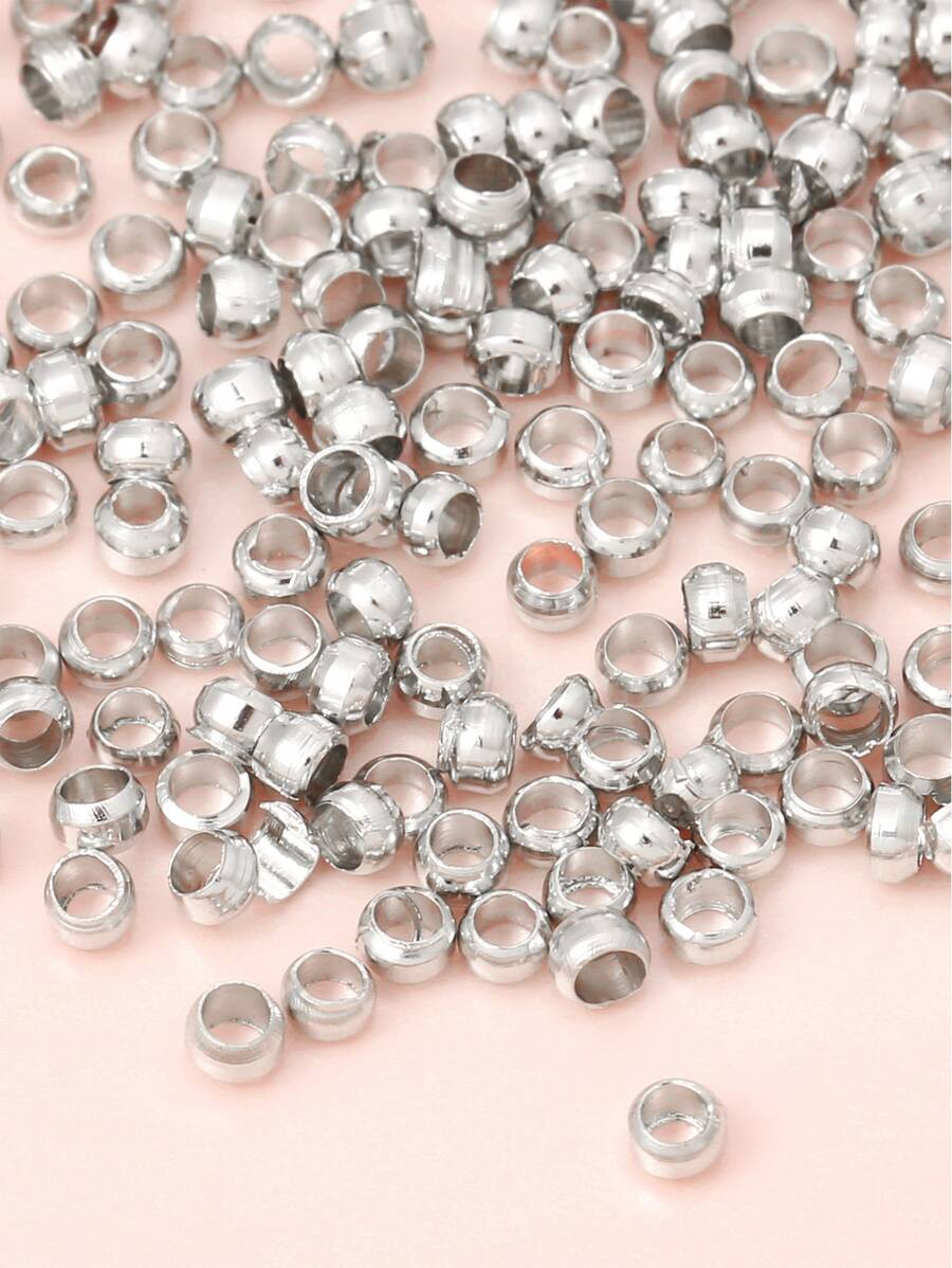 1 paquete accesorio de joya DIY de cuenta de engarce - Plateado - Ver 1