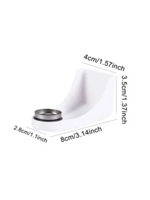 1pc Wall Mounted Soap Holder - White - View 3