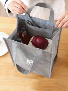 Túi đựng thức ăn trưa cách nhiệt hình chữ cái 1pc - Xám - Xem 4