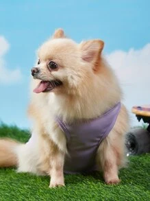 PETSIN 字母圖案寵物背心 - 紫丁香色 - 查看 7