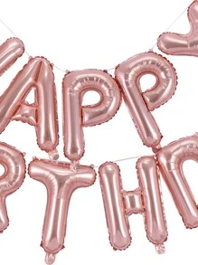 25 piezas Globo decorativo de fiesta de cumpleaños - Oro rosa - Ver 2