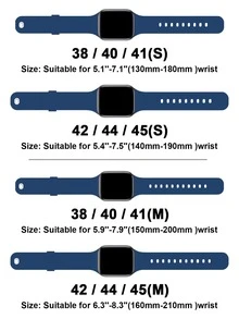 矽膠錶帶適用於Apple Watch - 藏蓝色 - 查看 4