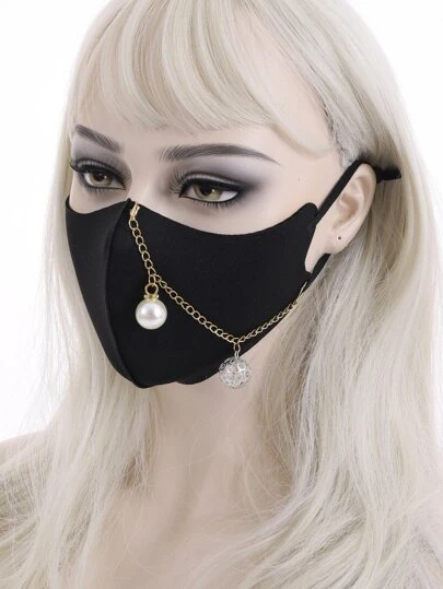 人工パールチャーム フェイスカバーの画像