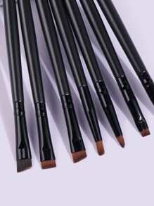 Bộ 7 cọ trang điểm mắt, bao gồm cọ lông mày, cọ môi, cọ chi tiết, dụng cụ trang điểm chuyên nghiệp mềm mại, bộ cọ, bộ cọ trang điểm, bộ cọ trang điểm, bộ trang điểm hoàn chỉnh, bộ cọ trang điểm, bộ trang điểm hoàn chỉnh, bộ cọ, bộ cọ trang điểm, bộ quà tặng trang điểm - màu đen - Xem 5