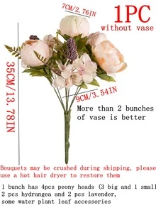 1branch Artificial Peony - Multicolor - View 3