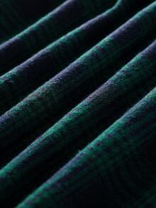 Girls Plaid Print Flounce Sleeve Belted Dress - Multicolor - View 3