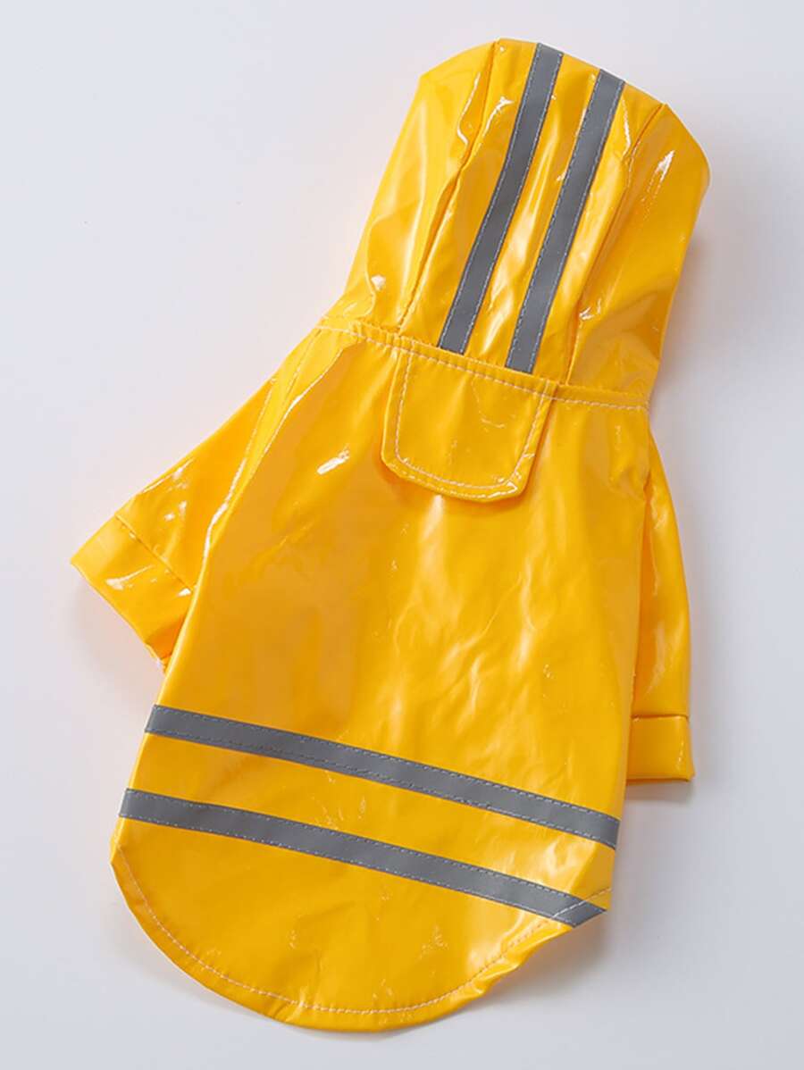 1pc Minimalist Pet Raincoat - Yellow - View 1