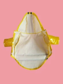 1pc Minimalist Pet Raincoat - Yellow - View 4