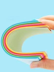 100 piezas Papel origami cuadrado liso - Multicolor - Ver 2